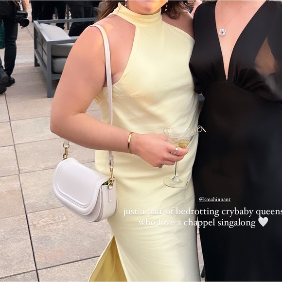 Meshki - Claire Satin Drape Back Maxi Dress - Champagne - Picture 4 of 4